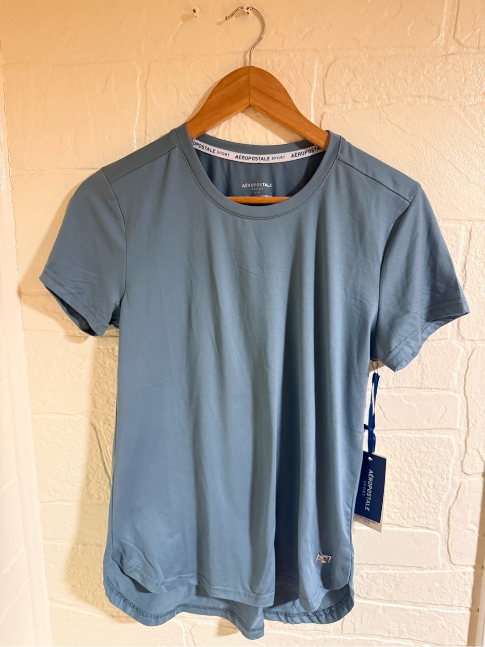Aeropostale Women’s Dusty Blue Short Sleeve Sport Tee NWT